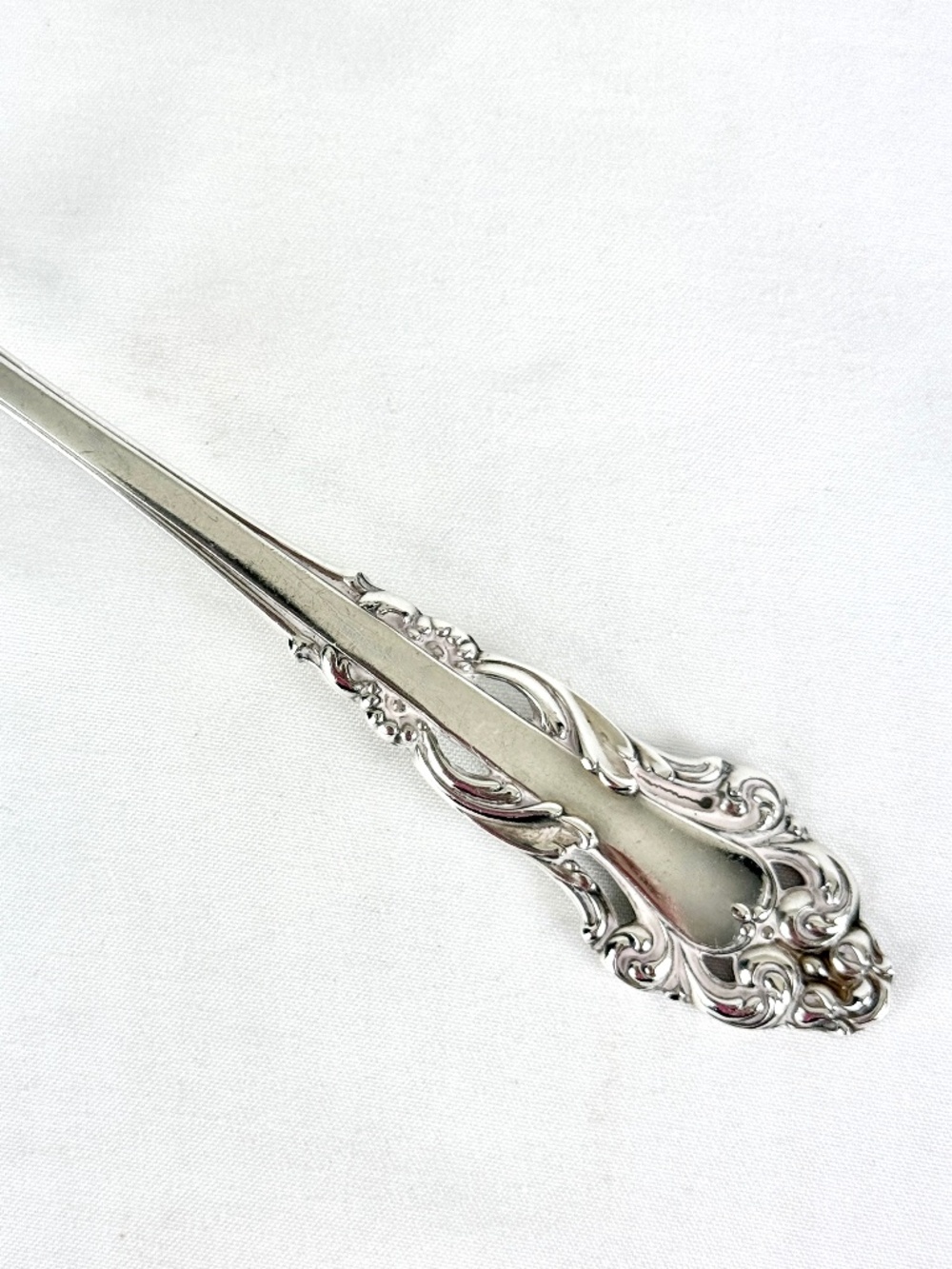 Vintage 1970s Grand Renaissance Sterling Silver Lg Meat Fork Reed and Barton - Picture 3 of 14